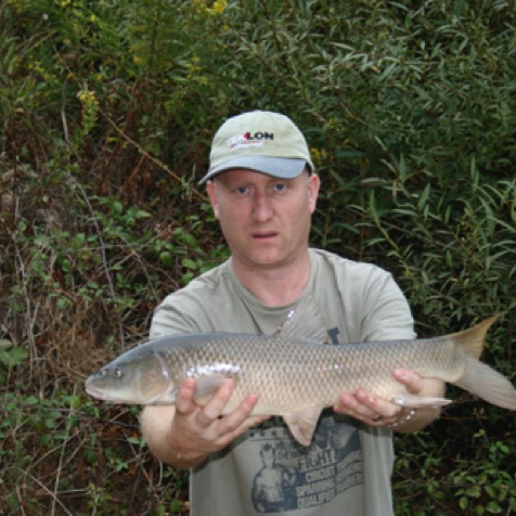 Barbel Society member barbel fishing with me